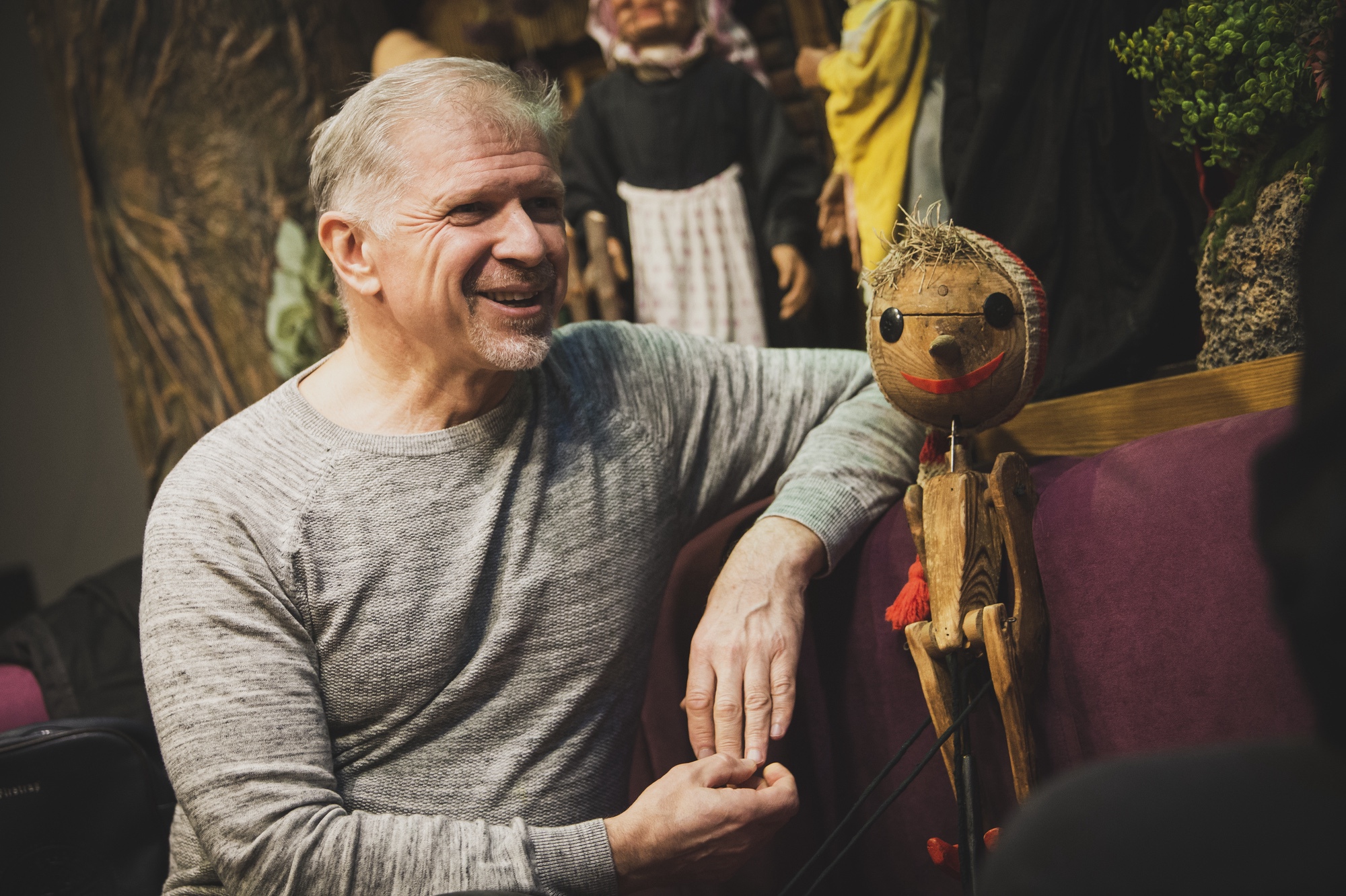 At the Kaunas State Puppet Theatre. Saulius, a boy who saw a lion